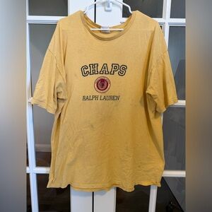Vintage Chaps Ralph Lauren Yellow Men's Shirt Size XL Made USA